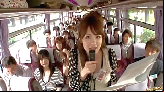 Crazy Asian girls have hot bus tour big tits asian